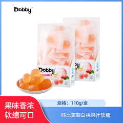 【仅门店】中国/哆比蒟蒻白桃果汁软糖100g