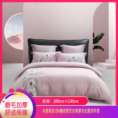 【包邮】中国/水星家纺 DH邂逅挚恋全棉磨毛抗菌四件套