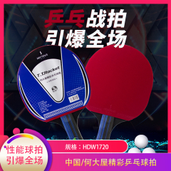 【包邮】中国/何大屋精彩乒乓球拍HDW1720
