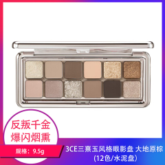 【包邮】三熹玉12色风格眼影盘 水泥盘9.5g
